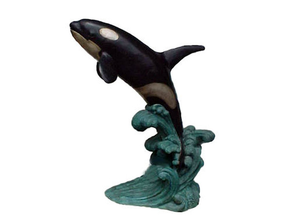 Orca Whale Water Feature Sculpture Fountain Top Monumental Size